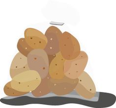 a pile of potatoes sitting on top of a white plate