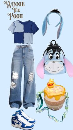 #outfitinspo #winniethepooh Clarabelle Cow Disneybound, Casual Outfits For Disneyland, Disney Character Dress Up For School, Outfits Inspired By Disney Characters, Winnie Pooh Kostüm, Disney Bound Outfits Winter, Winnie The Pooh Disneybound, Piglet Disneybound, Pooh Bear Characters