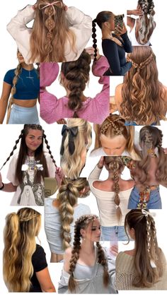 Hairstyles Collage, Bella Hair, Cheer Hair