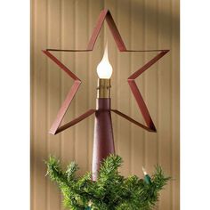 Star in Red Tree Topper / Lamp-Park Designs-The Village Merchant Star Tree, Star Lamp, Park Designs, Tree Top, Red Tree, Tree Tops, Red Star, Tree Topper, Festive Holiday