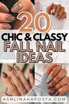 Fall Almond Nails, Magical Autumn, Classy Acrylic, Fall Nail Ideas, Simple Fall Nails, Nails Classy, Nail Color Trends