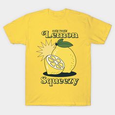 Fantastic lemon in retro style. -- Choose from our vast selection of Crewneck and V-Neck T-Shirts to match with your favorite design to make the perfect graphic T-Shirt. Pick your favorite: Classic, Boxy, Tri-Blend, V-Neck, or Premium. Customize your color! For men and women. Lemon Shirt, Easy Peasy Lemon Squeezy, Food Shirt, Teaching Outfits, Easy Peasy, Fashion Ideas, Retro Style, Party Themes, Retro Fashion