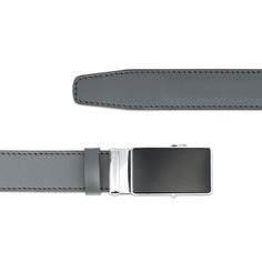 "Buy Ratchet belts for men Belt with sliding buckle Gray leather belt No hole belts Adjustable mens belt Slide buckle Automatic belt BELT SIZE: Choose from drop down menu above BELT WIDTH: 1 3/8\" | 3.5 cm LEATHER: Genuine leather COLOR: Gray BUCKLE: Silver color, black matte front CONDITION: New INCLUDED: Dust bag ALL BELTS ARE MEASURED FROM THE LEATHER PART'S END TO THE MIDDLE HOLE. Usually choose belt two sizes larger than regular jeans size. For example, if you wear jeans in size 32\", then Leather Belt Buckle With Silver Buckle For Business, Leather Belt Buckles With Silver Buckle For Business, Leather Belt Buckle With Silver Detail For Business, Leather Belts With Silver Buckle For Business, Modern Leather Business Belt, Modern Silver Buckle Belt For Business, Modern Leather Belt With Silver Buckle, Leather Strap Belts And Suspenders For Business, Modern Business Belt With Belt Clip