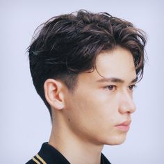 Perm Hair Men, Bangs Haircut, Haircut Selfie, Photo Hijab, Korean Men Hairstyle, Men Aesthetic