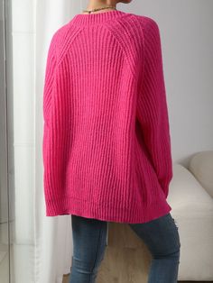 SHEIN Essnce Ribbed Knit Raglan Sleeve Duster Cardigan | SHEIN USA Duster Cardigan, Bodycon Dress Parties, Dress Cuts, Cami Tops, Pink Fashion, Cardigans For Women, Raglan Sleeve, Rib Knit, Ribbed Knit