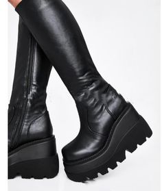 Upper Material: Artificial PUSole material: polyurethaneApplicable gender: femaleStyle: Europe and AmericaToe shape: round headHeel shape: Wedge heelHeel height: flat heelPopular boots: Knight bootsPopular elements: thick bottomFunction: Increase High Heal Boots, Blackpink Concert Outfit, Alternative Boots, Heal Boots, Gothic Shoes Boots, Warm Boots Women, Cowgirls Boots, Ladies Long Boots, Boots Look