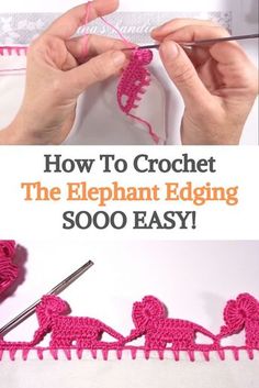 crochet the elephant edging is easy and fun for beginners to do