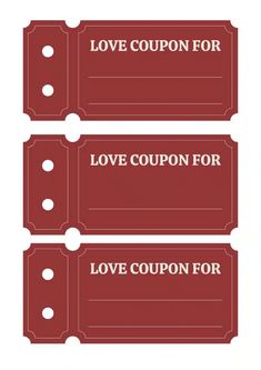 two coupon for love coupon for love coupon for valentine's day