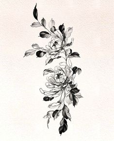 Back Tattoos Floral, Tattoo Sleeve Floral, Floral Animal Tattoo, Sleeve Floral Tattoo, Tattoo Design Flower, Tattoos Floral, Peony Flower Tattoos, Night Out Outfits