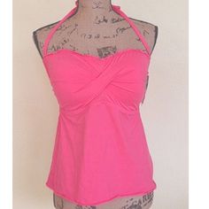 - 89% Nylon, 11% Spandex **All Items Shipped Next Business Day** Pink Stretch Tankini With Underwire, Pink Underwire Stretch Tankini, Pink Stretch Halter Top With Built-in Bra, Strapless Fitted Tankini With Built-in Bra, Pink Stretch Tankini With Built-in Bra, Summer Stretch Nylon Tube Top, Summer Nylon Stretch Tube Top, Stretch Nylon Tube Top For Summer, Fitted Strapless Halter Top For Beach