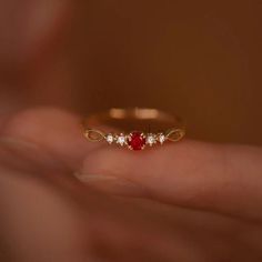 Dainty Ruby Gold Ring, July Birthstone Rings, Ruby Diamond Ring, Red Ruby Stacking Ring, Genuine Ruby Rings, Graduation Ring, Casual Rings - Etsy Ruby Stack Ring, Ruby Promise Ring With Accent Stones And Open Design, Red Open Diamond Promise Ring, Red Open Ring Jewelry For Wedding, Ruby Rings With Accent Stones For Promise, Ruby Promise Ring With Accent Stones, Ruby Open Promise Ring, Ruby Promise Ring Birthstone, Red Promise Ring With Round Band