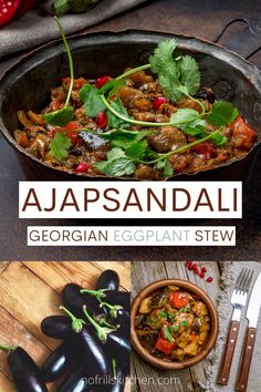 an image of food in a pan with the title above it that reads, ajpsanda