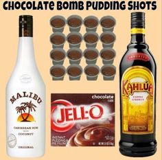 an image of chocolate bomb pudding shots on facebook