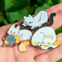 ❤ CUTE GHOST CAT ENAMEL PINS ❤ ♡ This cute lil' kitty enamel pins are perfect for your backpacks, jackets/denim jackets, purses, ITA bags, lanyards, and more! ♡ Art is made by me :) ♡ Size:  - Stretching cat: 2.25x1" - Yarn: 1.75x1.25" - Sleeping: 1.5x1.25" ♡ SHIPPING & RETURNS ♡ - Please allow 1-4 business days for processing and shipping your order! - This item will be shipped in a cardboard mailer without tracking to minimize your costs. - No returns or exchanges will be accepted and I am not responsible for any delayed or lost packages. - If there is a problem with your order directly caused by me, I will be more than happy to refund your order. ♡ If you like this item make sure to check out my other products too! https://www.etsy.com/shop/MilkyTomato Stretching Cat, Buttons Art, Ita Bags, Cat Enamel Pin, Jackets Denim, Bag Pins, Ghost Cat, Pin Art, Cool Pins