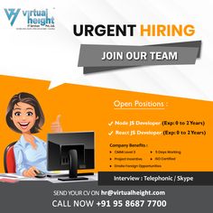 an advertisement for virtual hiring with a woman sitting in front of a computer and giving the thumbs up