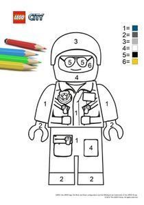 lego character coloring pages with pencils and crayons on the table next to it