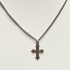 James Avery Passion Cross Necklace Sterling Silver Pendant Chain Religious Classic Cross Jewelry With Adjustable Chain, Classic Cross Pendant Jewelry With Adjustable Chain, Classic Antique Silver Pendant Necklace, Classic Engraved Metal Necklaces, Formal Cross Pendant Chain Necklace, Formal Cross Pendant Necklace With Chain, Formal Cross-shaped Metal Jewelry, Antique Cross Pendant Necklace For Formal Occasions, Classic Silver Pendant Chain Necklace