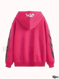 Bjux - Womens Y2K Graphic and Letter Print Hoodie: Zip Up Long Sleeve Sweatshirt for Fall and Winter Fashion Y2k Hooded Winter Tops, Y2k Style Hooded Winter Top, Trendy Winter Sports Hoodie, Pink Hip Hop Hoodie For Winter, Trendy Winter Sweatshirt For Sports, Trendy Winter Sports Sweatshirt, Pink Hip Hop Sweatshirt For Fall, Y2k Pink Hoodie For Streetwear, Pink Y2k Hoodie For Streetwear