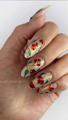 50+ Christmas Nails So Festive, Rudolph Might Ask for Tips! 🎅💅 Get into the holiday spirit with these Christmas Nails that are nothing short of magical! From Christmas Gel Nails to Christmas Nails Acrylic, there's a festive style for everyone. 🎄✨ If you’re looking for Cute Christmas Nails or Christmas Nails Easy to DIY, this collection has got your Nagel Inspo covered. Try some classic Red Christmas Nails or go for whimsical Candy Cane Nails for that sweet holiday touch. Explore stunning Nail... Holiday Nails Unique, Red Christmas Nails With Design, Christmas Maximalist Nails, Christmas Nails Vintage, Whimsical Christmas Nails, Pagan Yule Nails, Unique Holiday Nails, Vintage Christmas Nail Art, Pointsetta Nail Design