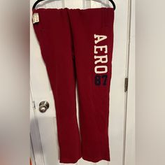 Size Large No Flaws Aeropostale Red Sweatpants Wore Once And Did Not Fit Me So Reposhing. Reposhing This Item I Purchased From @Ritagoodbook. Loved It, But Ready To Rotate For Something New. Questions? Leave A Comment Below! Red Fitted Sweatpants For Athleisure, Aeropostale Sweatpants, Red Sweatpants, Utility Romper, Purple Romper, Plain Leggings, Flex Leggings, Cotton Cargo Pants, Off Shoulder Romper