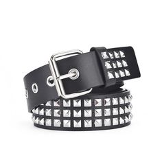 Product information: Product Category: Belt Material: metal Belt buckle material: alloy Belt buckle shape: rectangular Closure method: pin buckle Popular elements: rivets Length (CM): 110cm Width: 3.8cm Applicable gender: unisex / both men and women Color classification: white quadrilateral bead belt black quadrilateral bead belt black skull quadrilateral bead belt white skull quadrilateral bead belt Packing list: Belt x1 Emo Belts, Black Goth Girl, Bead Belt, Y2k Belt, Edgy Accessories, Streetwear Girl, Belt Men, Metal Head, Black Goth