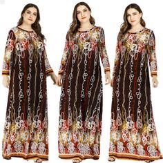 Premium Quality Fashion Muslim Women Floral Print Abaya Long Dress Maxi Kaftan Jilbab Party Gown, Fashion Womens Dresses Anarkali Long Sleeve Abaya, Multicolor Long Sleeve Dress For Eid, Anarkali Style Maxi Abaya For Parties, Multicolor Long Sleeve Thobe For Eid, Long Brown Dresses For Eid, Long Brown Dress For Eid, Brown Long Dress For Eid, Multicolor Long Sleeve Anarkali Maxi Dress, Anarkali Style Maxi Kaftan For Eid