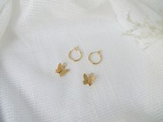 Butterfly Earrings Butterfly Lover Jewelry Butterfly Lover - Etsy Gold Hoop Earrings With Butterfly Charm As Gift, Butterfly Charm Hoop Earrings As Gift, Butterfly-shaped Hypoallergenic Hoop Earrings For Gifts, Hoop Earrings With Butterfly Charm For Gift, Hypoallergenic Butterfly Hoop Earrings Gift, Butterfly Charm Hoop Jewelry Gift, Minimalist Butterfly Charm Earrings, Minimalist Butterfly Charm Earrings Gift, Minimalist Butterfly Charm Earrings For Gift