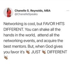 a tweet with the caption that reads, networking is cool, but flavor hits different you can shake all the hands in the world, attend all the networking events, and