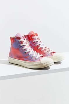 We Can't Believe Tie-Dye Is Back — & That We Like It So Much+#refinery29 Sleepaway Camp, Converse Chuck 70, High Top Sneaker, Chuck 70, Tie Dye Print, Converse Chuck, Vintage Cotton, Converse Chuck Taylor High Top Sneaker, Converse High Top Sneaker