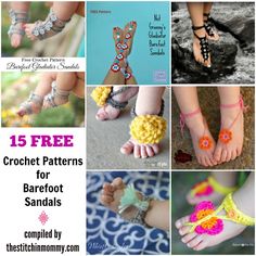 crochet patterns for barefoot sandals