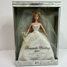 a barbie doll in a wedding dress and veil