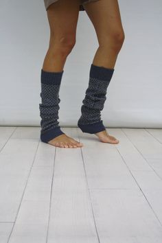 Indigo Knit Leg Warmers with Gray and Silver Shining Mix Honey Comb Pattern, Leg Warmers Women, Yoga Socks, Dancing Leg Warmers, Boot Socks, Christmas Gifts, Woman Fashion Trends. Very comfortable, soft and warm :) Special design For Cool Woman. Very comfortable. Good for Training, Exercise, Yoga, Dance, Wearing to the Winter way or just relaxing home . Very easy to wear . Perfect for your self or as a gift for that special someone Item will arrive beautifully packaged. %100 acrylic yarn for bes Blue One-size Leg Warmers For Fall, Blue Fitted Leg Warmers For Fall, Blue Knitted Leg Warmers For Winter, Blue Fitted Leg Warmers For Winter, Cozy Blue Leg Warmers For Winter, Knitted Blue Leg Warmers For Winter, Fitted Blue Leg Warmers For Winter, Women Dancing, Knitted Leg Warmers