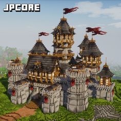 Minecraft Castles are some of the the coolest builds in Minecraft! Find your Minecraft builds and ideas here! Minecraft Castle, Minecraft Builds, Minecraft, Castle, Building