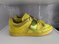 Christian Dior Womens Running Cannage Acid Yellow Shoes Sneakers Trainers Leather Mesh Fabric Metal Plate Lace Up. Has signs of use from daily use!! Look all photos! NO RETURN Read measurements!! (Please know your Dior size) Size EU 37 US 7  Please see my description and pictures before bidding. I describe all items as they are and also take sufficient pictures to show you the item you will be getting. I also respond immediately to all inquiries Please do not leave negative feedback before contacting us,We will try to solve any problem that might happen. Shipping All Items shipped with tracking numbers Delivery time 15-25 Days Tie Sneakers, Womens Running, Yellow Shoes, Womens Tie, Metal Plate, Tie Shoes, Brand Shoes, Shoes Trainers, Running Women