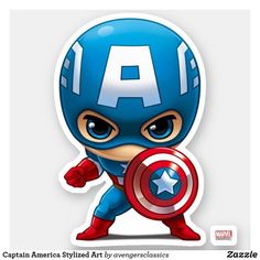 the captain america style sticker is shown