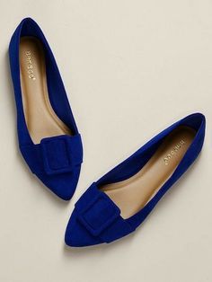 Blue Flat Shoes, Mule Flats, Cute Shoes Heels, Chic Shoes, Elegant Shoes, Fabulous Shoes, Slide On, Ballerina Flats, Pretty Shoes