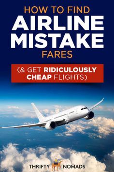 Airline errors in pricing, publishing, or tech mishaps can save you THOUSANDS on flights Here's how to find airline mistake fares for yourself! #travelhacking #travelhacks #cheapflights #budgettravel #errorfare #airlinemistakefare #errorfares Plane Hacks, Travel Agent Career, Airport Hacks, Flight Tips, Flying Plane, Travel Hacks Airplane, Air Travel Tips, Moving Abroad