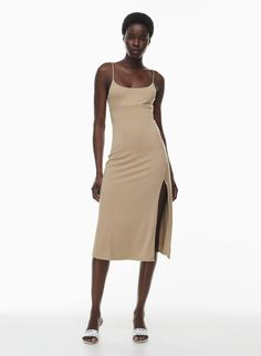 NEW DREAMWEAVER DRESS Aritzia Dress, Strappy Midi Dress, Tailored Coat, Blouse Jeans, Water Supply, Shirt Sale, Vest Dress, Everyday Essentials Products, Camel