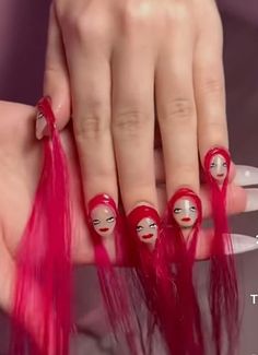 Very Ugly Nails, Horrible Nail Designs, Ugliest Nails Ever, Funny Nails Design Hilarious, Long Ugly Nails, Ugly Nails Acrylic, Funny Acrylic Nails, Worst Nails Ever, Ugly Nails Fail