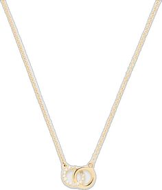 Elegant 14k Gold Chain Necklace For Anniversary, Diamond Necklace With Si Clarity For Anniversary, White Initial Pendant Necklace For Formal Occasions, Elegant Everyday Pendant Charm Necklaces, Elegant White Gold Charm Necklaces For Formal Occasions, Initial Pendant Jewelry With Clavicle Chain For Anniversary, Anniversary Initial Pendant Jewelry With Clavicle Chain, Elegant White Initial Pendant Jewelry, Elegant Long Charm Necklaces For Everyday