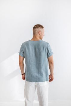 Linen t-shirt buttons for men, casual t-shirt men, DIFFERENT COLORS loose fit tshirt linen, natural fabric linen shirt, natural fabric shirt Eco-friendly and at the same time stylish, simple t-shirt made of high quality softened Baltic pure linen. Perfect choice for a hot weather, holidays or as loungewear. Fabric: 100% pure linen fabric. Softened, will not shrink. - soft and pleasant to touch - eco friendly - cool for hot summer and warm in winter - allows body to breath - dries quickly - antia Solid Linen Casual T-shirt, Simple Summer T-shirt For Casual Gatherings, Simple Tops For Casual Summer Gatherings, Simple Summer Tops For Casual Gatherings, Solid Color Linen T-shirt For Spring, Casual Linen T-shirt For Summer, Solid Linen T-shirt For Summer, Linen T-shirt For Summer, Spring Casual Linen T-shirt