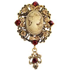 PRICES MAY VARY. VINTAGE CAMEO BROOCH: A beautiful cameo brooch featuring enamel lady maiden in a filigree frame with floral, and crystal rhinestone detail on a metal alloy base. VARIOUS STYLES: There are lots of different styles elegant beauty cameo pins for chosen, vintage design and also pearl design. MATERIAL: This versatile brooch is made of zinc alloy, and with shiny crystals, antique plating makes it very vintage and gorgeous. OCCASION: The antique cameo brooch is designed for everyday we Gemstone Brooch, Vintage Rhinestone Brooch, Vintage Cameo, Cameo Brooch, Brooch Jewelry, Crystal Brooch, Rhinestone Brooches, Vintage Rhinestone, Victorian Fashion