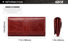 Size: 180x 35x92 (mm)Material : Italy Cow LeatherLining : PolyesterClosure : Hasp Large Capacity Rectangular Wallet, Elegant Large Capacity Wallets, Elegant Large Capacity Wallets For Daily Use, Elegant Large Capacity Clutch Wallet, Elegant Rectangular Wallets With Large Capacity, Elegant Large Capacity Rectangular Wallet, Elegant Wallets With Mobile Phone Bag, Trifold Clutch For Daily Use, Mens Fashion Outdoor