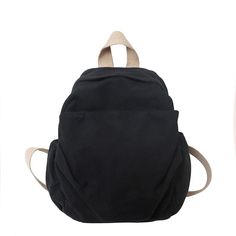 Summer New Solid Color Casual Women's Canvas Backpack Simple fashion sports student bag [23y 8m 22d]