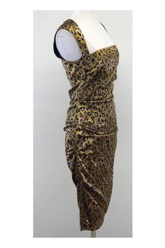 Size 8 Gold & Pink Print Dress Body 92% Silk 8% Spandex Lining 97% Polyester 8% Spandex Concealed back zip Square neckline Cap sleeves Gathered sides Waist 26.5" Hips 32.5" Shoulder to Hem 42.5" Fitted Midi-length Lined Bodycon Dress, Fitted Midi Bodycon Dress Lined, Fitted Midi Length Lined Bodycon Dress, Fitted Sleeveless Mini Dress With Side Zipper, Knee-length Mini Dress With Side Zipper, Stretch Sheath Midi Dress With Lining, Fitted Sheath Midi Dress Lined, Fitted Ruched Sheath Dress, Fitted Sheath Mini Dress With Lining