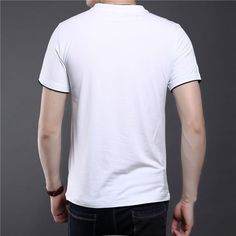 Fabric Type: KnittedSleeve Style: RegularSleeve Length: ShortCollar: V-NeckStyle: CasualHooded: NoMaterial: Cotton SKU: 956252 White Cotton T-shirt With Henley Neckline, Casual Fitted Henley T-shirt, Fitted Cotton T-shirt With Henley Neckline, White Casual Henley T-shirt, White Henley Neckline T-shirt Casual, White Henley Neckline Casual T-shirt, White Cotton Henley Neckline T-shirt, White Henley Neckline Cotton T-shirt, White Henley Neckline T-shirt For Summer