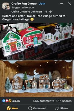 the gingerbread village has been decorated for christmas and is now on sale in stores