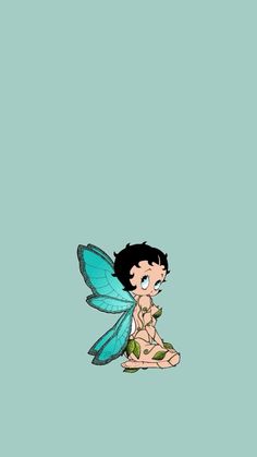 a little boy sitting on the ground with a blue butterfly in his hand and looking at something