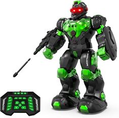 Amazon.com: STEMTRON Robot Toys for Kids, Programmable Remote Control Robot with Intelligent Gesture Sensing, Recharge, Singing & Dancing Mode, Launcher : Toys & Games Police Robot, Birthday Presents For Boys, Remote Control Robot, Educational Robots, Rc Robot, Science Stories, Smart Robot, Robot Toy, Light Music