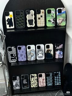 there are many cases on the shelf for iphones to be displayed in this case